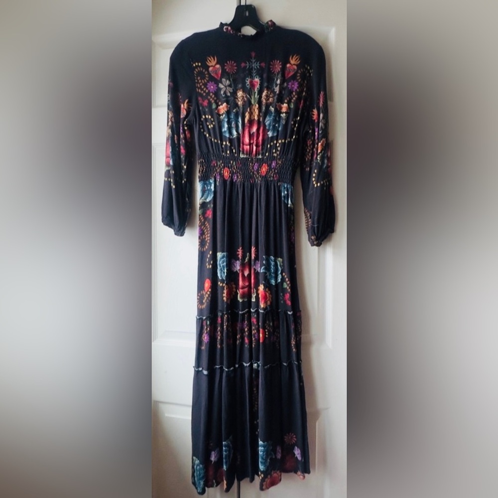 Farm Rio by Anthropology Smocked Floral Dures - Picture 3 of 12